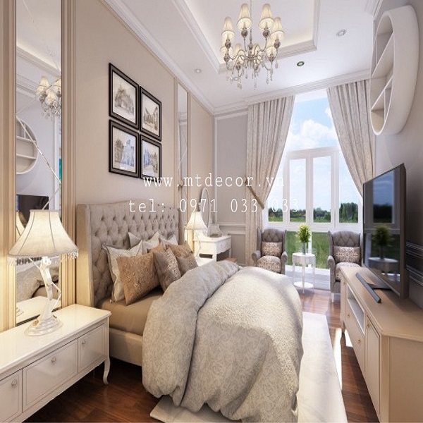 nội thất phòng ngủ tân cổ điển